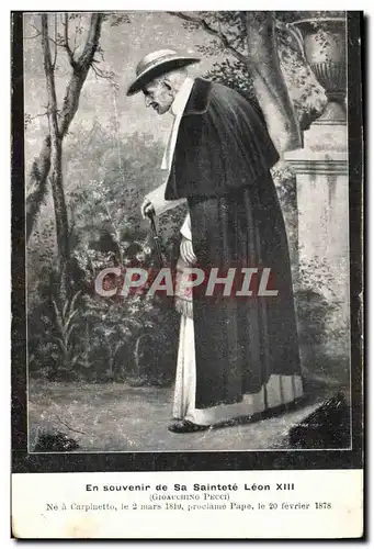 Cartes postales Pape en souvenir de sa saintete Leon XIII