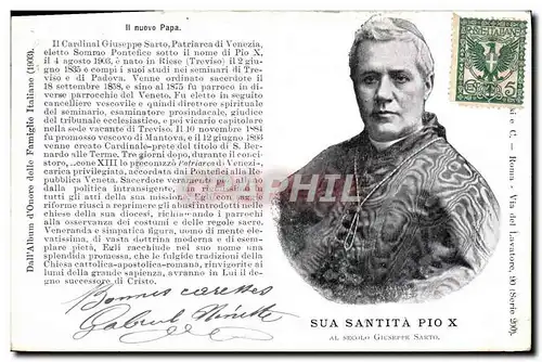 Cartes postales Pape Sua Santita Pio X