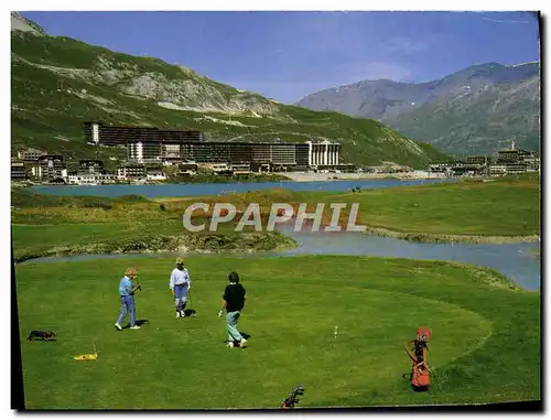 Moderne Karte Tignes 2100 Le lac Le golf