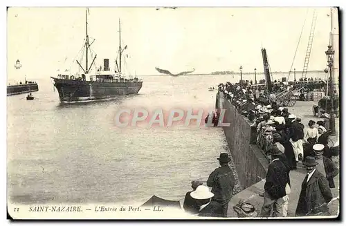 Ansichtskarte AK Bateau Paquebot Saint-Nazaire L&#39entree du port