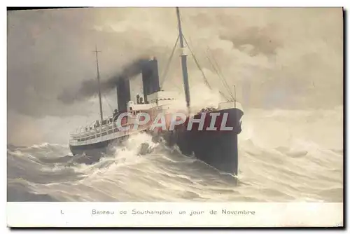 Cartes postales Bateau de Southampton un jour de Novembre