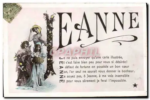 Cartes postales Prenom Jeanne