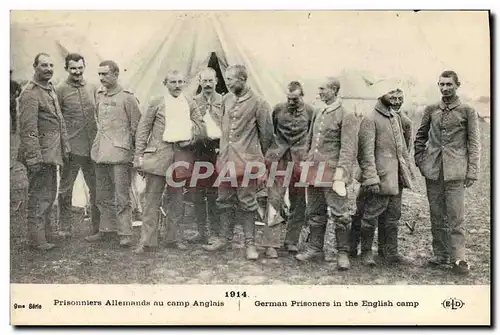 Cartes postales Militaria Prisonniers allemands au camp anglais