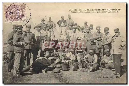 Cartes postales Militaria Les Prisonniers allemands Groupe des cuisiniers des Prisonniers allemands Maroc