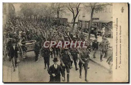 Cartes postales Militaria Prisonniers allemands diriges sur l&#39Angleterre