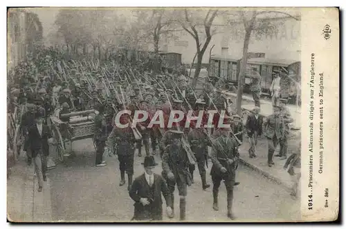 Cartes postales Militaria Prisonniers allemands diriges sur l&#39Angleterre