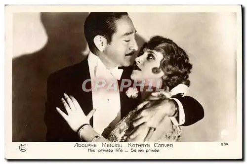 Cartes postales moderne Cinema Adolphe Menjou Kathryn Carver