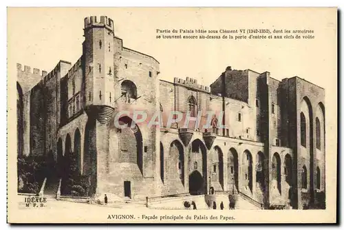 Cartes postales Avignon Facade Principale du palais des Papes