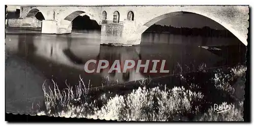 Cartes postales moderne Avignon Le Pont St Benezet Effet de nuit