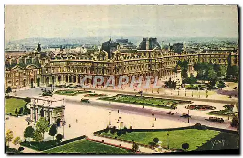 Cartes postales Paris Perspective sur la place du Carrousel