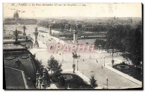 Cartes postales Paris le Pont Alexandre III vers les Invalides