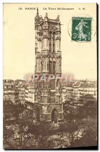 Cartes postales Paris La Tour St Jacques