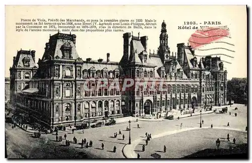 Cartes postales Paris Hotel de Ville