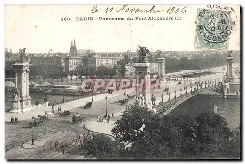 Ansichtskarte AK Paris Panorama du Pont Alexandre III