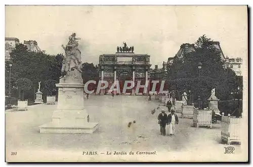 Cartes postales Paris Le Jardin du Carrousel