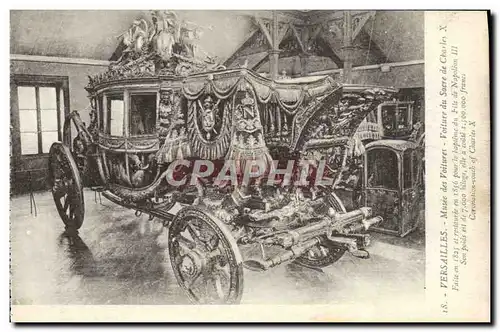 Ansichtskarte AK Palais de Versailles Musee des Voitures Voiture du Sacre de Charles X