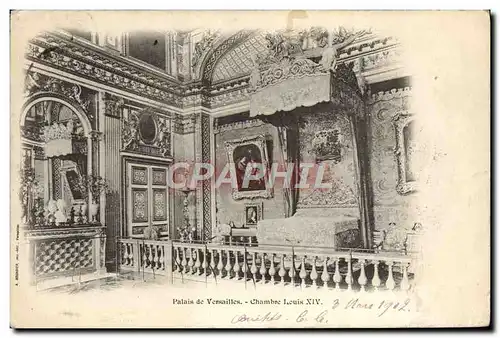 Cartes postales Palais de Versailles Chambre Louis XIV