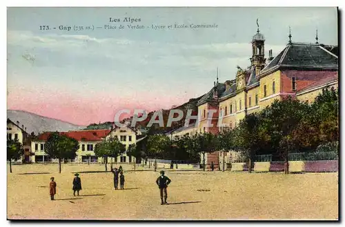 Cartes postales Ecole Gap Place de Verdun Lycee et Ecole communale
