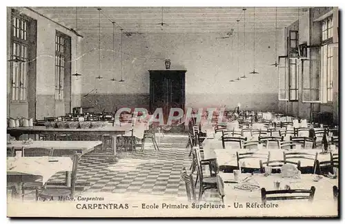 Ansichtskarte AK Ecole primaire superieure Un refectoire Carpentras