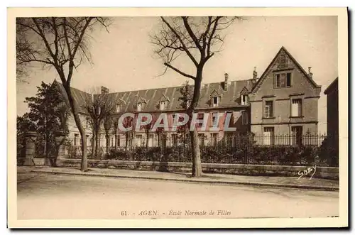 Cartes postales Ecole Normale de filles Agen