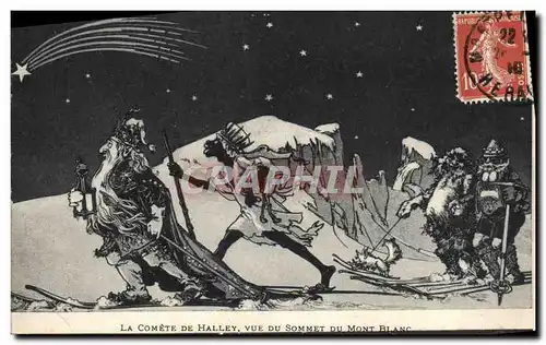 Cartes postales La Comete De Halley Vue Du Sommet Du Mont Blanc