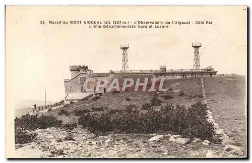 Ansichtskarte AK Massif Du Mont Aigoual L&#39Observatoire De I&#39Aigoual Cote Est