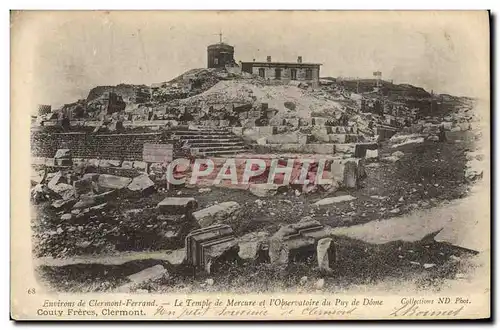 Ansichtskarte AK Environs De Clermont Ferrand Le Temple De Mercure Et I&#39Observatoire Du Puy De Dome