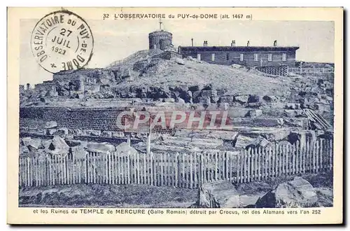 Cartes postales L&#39Observatoire Du Puy De Dome