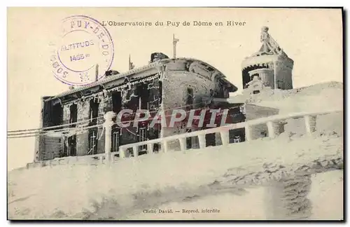 Cartes postales L&#39Observatoire Du Puy De Dome En Hiver
