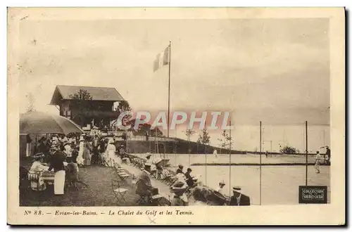 Cartes postales Evian Les Bains Le Chalet Du Golf Et Les Tennis