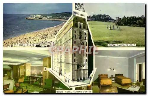 Cartes postales moderne Gijon Campo De Golf Gijon Hotel Hernan Cortes