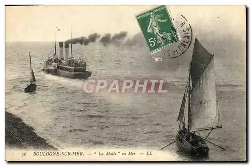 Ansichtskarte AK Bateau Boulogne sur Mer La Malle en mer