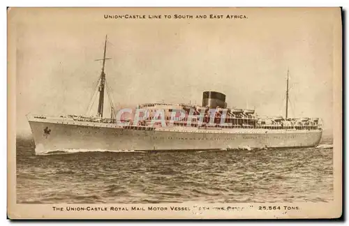 Cartes postales Bateau Paquebot Union Castle to South and East Africa