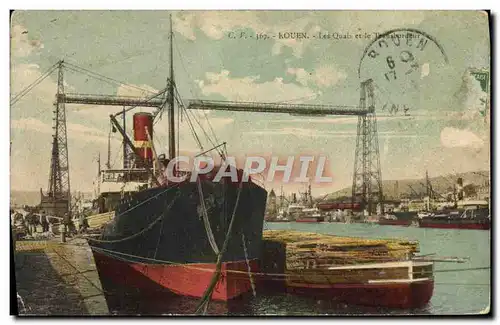 Cartes postales Bateau Paquebot Rouen Les quais du Transbordeur