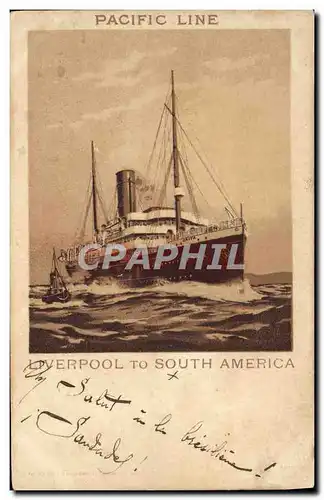 Ansichtskarte AK Bateau Paquebot Pacific Line Liverpool to South America