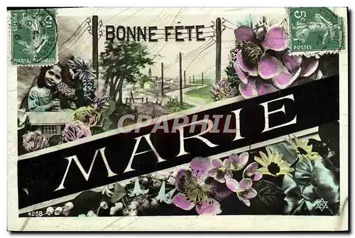 Cartes postales Fantaisie Prenom Marie