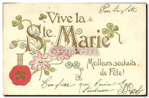 Cartes postales Fantaisie Prenom Marie