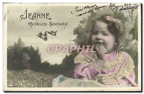 Cartes postales Fantaisie Prenom Jeanne Enfant