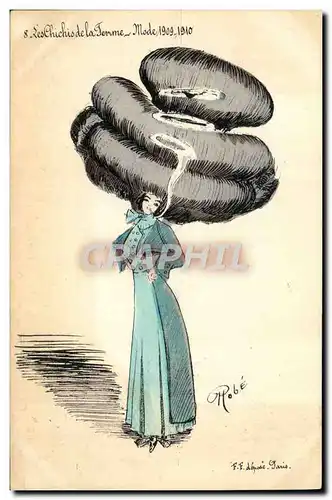 Cartes postales Fantaisie Illustrateur Femme Les chichis de la femme Mode 1909 1910