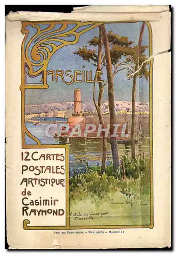 Etuis pour cartes postales Fantaisie Illustrateur Marseille Casimir Raymond