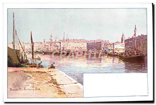 Cartes postales Fantaisie Illustrateur Casimir Raymond Marseille Le vieux port