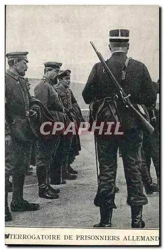 Cartes postales Militaria Interrogatoire des prisonniers allemands