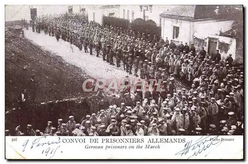 Cartes postales Militaria Convoi de prisonniers allemands