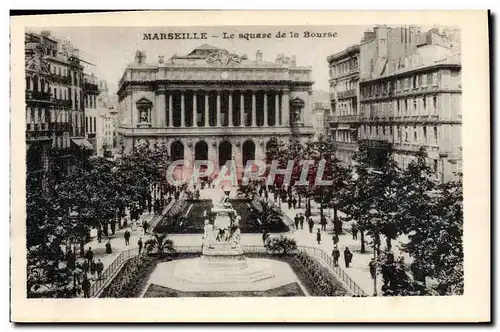 Ansichtskarte AK Marseille Le Square De La Bourse