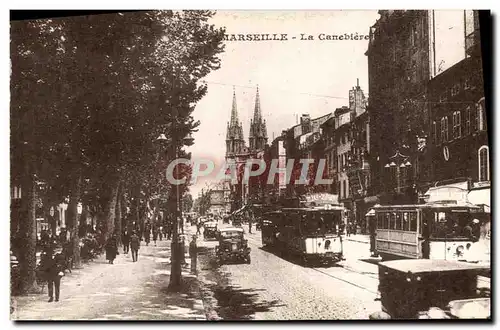 Cartes postales Marseille La Canebiere Tramway