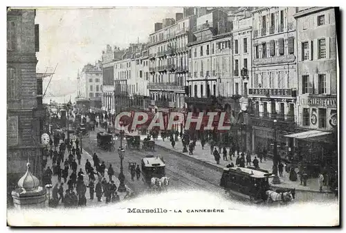 Cartes postales Marseille La Canebiere Tramway