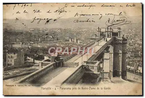 Cartes postales Marseille Panarama Pris De Notre Dame De La Garde