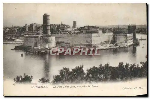 Ansichtskarte AK Marseille Le Fort Saint Jean vue prise du Pharo