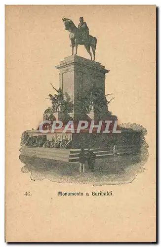 Cartes postales Militaria Monumento a Garibladi