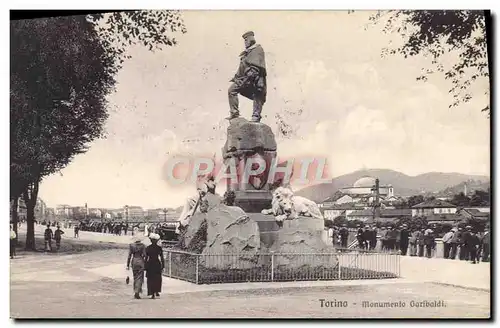 Cartes postales Militaria Torino Monument Garibaldi